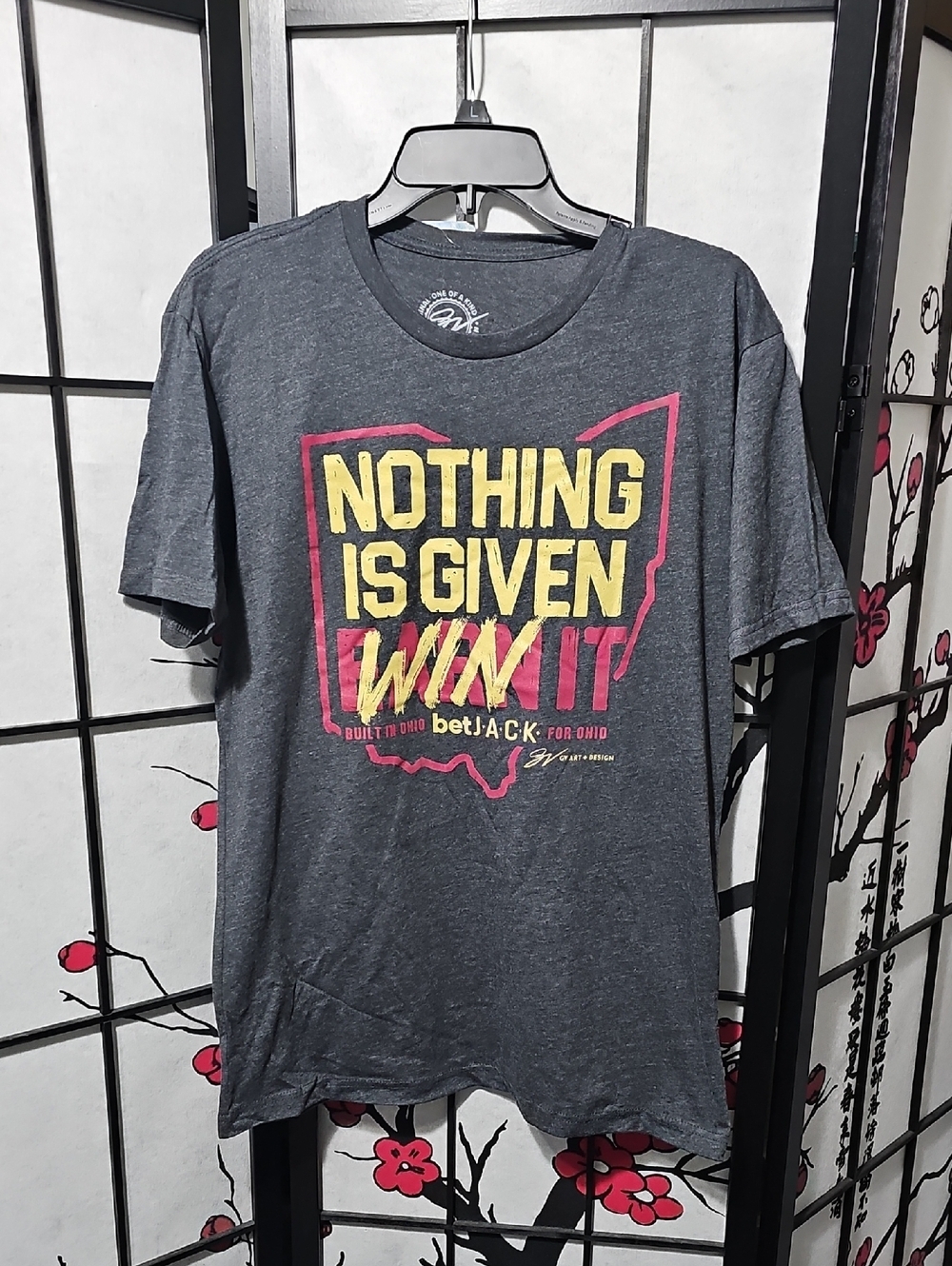 GV‎ Art Nothing is Given Win It Cleveland Ohio Jack Tee Shirt Size Medium New